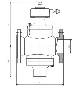 ZL47F自力式流量平衡閥(帶鎖)外形尺寸圖