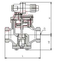YD13H/Y型內螺紋連接高靈敏度蒸汽減壓閥外形尺寸圖