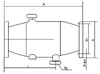 ZPG-L、I型（直角）自動排污過濾器外形尺寸圖