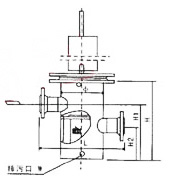 SBL34型法蘭連接直通工籃式過濾器外形尺寸圖